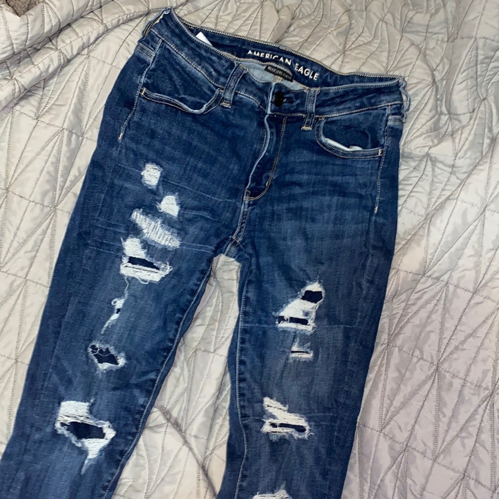size 8 stretchy american eagle jeans